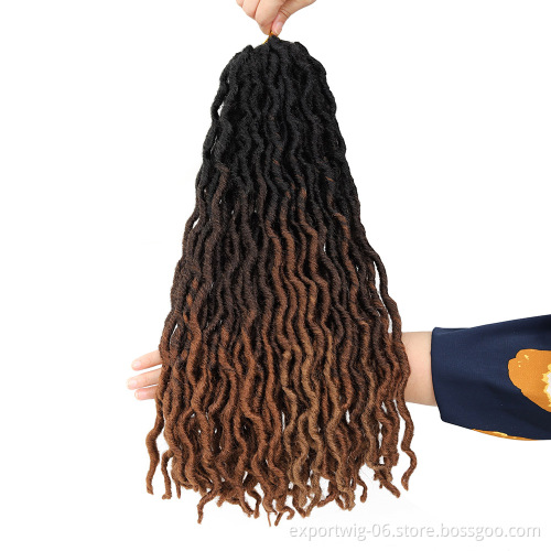 Crochet faux locs gypsy goddess locs synthetic braiding hair extensions wavy gypsy locs Passion Twist Hair gypsy crochet hair